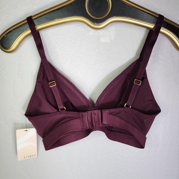 NEW Lively Mesh Trim Plum Bralette Size 1 - Picture 5 of 8